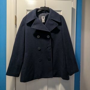 GAP Women's Navy Blue Wool Peacoat Size Small